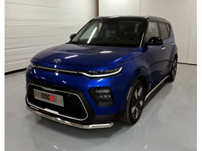 Защита переднего бампера 60 мм ТСС для Kia Soul 2019-2021