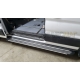 Порог алюминиевый правый Slim Line Silver 2220 мм ТСС для Ford Transit 2014-2021