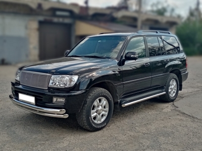 Защита передняя двойная 76-60 мм для Toyota Land Cruiser 100 1998-2007 LC 5