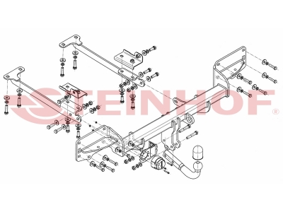 Фаркоп Steinhof шар A для Land Rover Range Rover Vogue 2012-2021