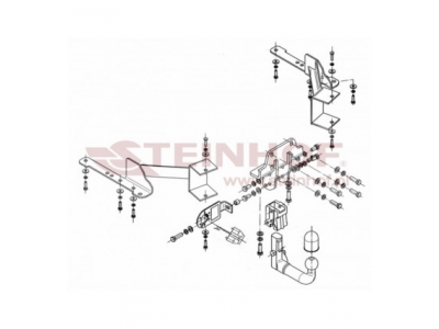 Фаркоп Steinhof шар BMC съёмный для Toyota Land Cruiser Prado 150/Lexus GX460 2009-2019