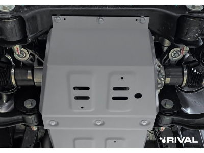 Защита картера (алюминий) + комплект крепежа для BAIC BJ40 2023-н.в. (V - 2.0, АКПП, полный)