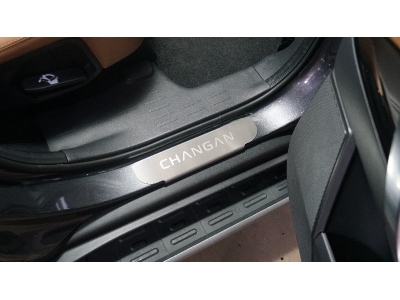 Накладки на пороги задние (лист шлифованный надпись Changan) 2шт для Changan CS95 2.0L 4WD 2024-н.в.