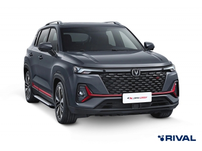 Порог-площадка "Bmw-Style" D180AL + комплект крепежа для Changan CS35 Plus 2022-н.в.