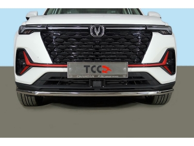 Защита передняя нижняя 42,4 мм ТСС для Changan CS35 Plus 2WD 1.5T I Рестайлинг 2021 – н.в.