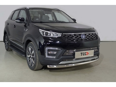Защита передняя нижняя 60,3 мм ТСС для Changan CS55 2WD 1.5T 2017 – н.в.
