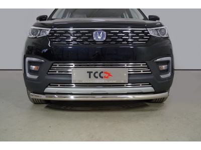 Защита передняя нижняя 60,3 мм ТСС для Changan CS55 2WD 1.5T 2017 – н.в.