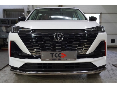 Защита передняя нижняя 60,3 мм ТСС для Changan CS55 plus I Рестайлинг 2WD 1.5T 2021 – н.в.