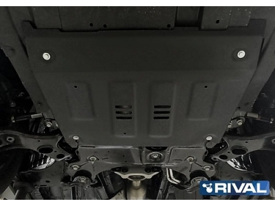 Защита картера + комплект крепежа RIVAL, Сталь для Changan CS75 Plus, V-1.5, АКПП, 2023-н.в.