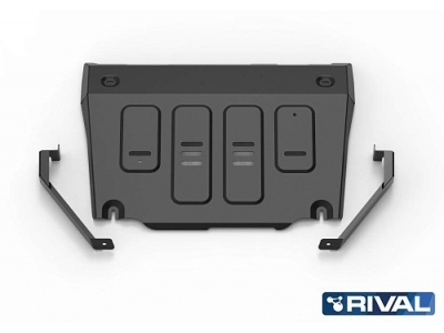 Защита картера + комплект крепежа RIVAL, Сталь для Changan CS75 Plus, V-1.5, АКПП, 2023-н.в.