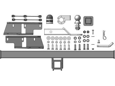 Фаркоп для Changan CS85 2021-н.в. съемное крепление шара под американский квадрат
