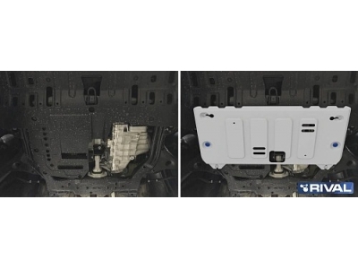 ащита картера + КПП + комплект крепежа, Rival, Алюминий для Changan Eado Plus 2023-, 1.4, робот