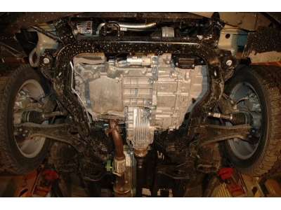 Защита картера двигателя, КПП (2 мм, сталь) для Chevrolet Captiva 2011-2014 (V = 2.4 167 л.с. АКПП 4WD), Opel Antara 2010-2014 (V = 2.4)
