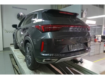 Фаркоп для Exeed LX 2021-н.в., Chery Tiggo 7 Pro 2020-2024, Xcite X-Cross 7 2024-н.в., Chery Tiggo 7 Pro Max 2023-н.в. съемное крепление шара под американский квадрат