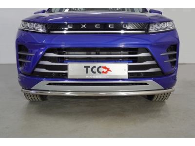 Защита передняя нижняя 42,4 мм ТСС для Exeed LX 1.5L Turbo 2WD 2022 – н.в. 