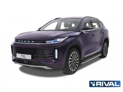 Порог-площадка "Premium" A180ALP Rival + комплект крепежа для Exeed TXL 2020-н.в.