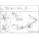 Фаркоп оцинкованный для Ford Focus 2003-2018, Ford Focus C-MAX 2003-2010, 2010-2019, Ford Grand C-MAX 2010-2019 условно-съемное крепление шара