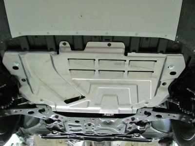 Защита картера двигателя, КПП (4 мм, алюминий) для Ford Kuga 2013-2017 (V - 1.6 AT 4WD; 2.5 AT 4WD), Ford Kuga 2017-2020 (V - 1.5 AT; 2.5 AT)