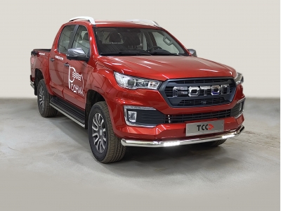 Защита передняя нижняя (с ДХО) 76,1 мм для Foton Tunland G7 2.0 Diesel АКПП 4WD 2024-н.в.