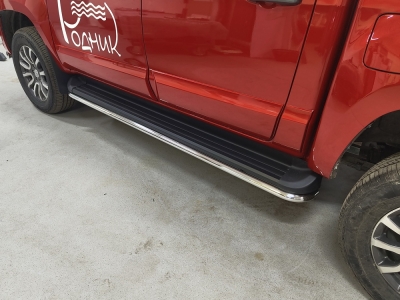 Защита порогов 42,4 мм для Foton Tunland G7 2.0 Diesel АКПП 4WD 2024-н.в.