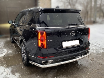 Защита заднего бампера полноразмерная d-60 Технотек для GAC GS8 II Рестайлинг 2021 – н.в.