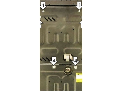 Защита картера двигателя и КПП (1,5 мм, сталь) для GAC GS8 2023-н.в., GAC M8 2023-н.в.