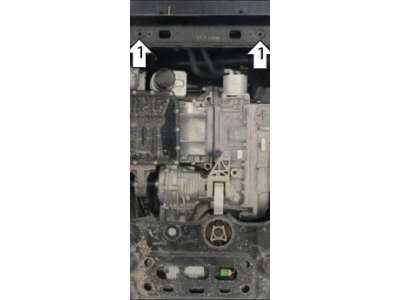 Защита картера двигателя и КПП (1,5 мм, сталь) для GAC GS8 2023-н.в., GAC M8 2023-н.в.