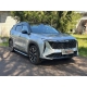 Пороги алюминиевые с пластиковой накладкой (карбон серебро) 1820 мм для Geely Atlas 2023-н.в.