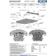 Защита картера+КПП+ комплект крепежа Rival, Сталь для Geely Monjaro 2022-н.в., 2.0, АКПП, 4WD