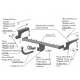 Фаркоп для Haval F7 2019-2024, Haval F7x 2019-2024 крепление шара на двух болтах