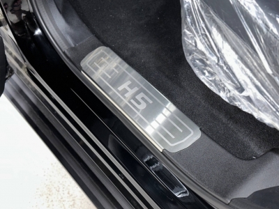Накладки на пластиковые пороги (лист шлифованный надпись H5) 4шт для Haval H5 Diesel 4WD 2024-н.в.