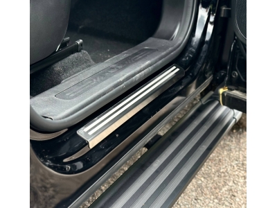 Накладки на пороги (лист шлифованный с полосой) 4шт для Haval H7 2.0 4WD 2024-н.в.