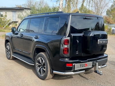Защита порогов 42,4 мм для Haval H9 2.0 (бенз) 2024-н.в.