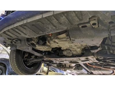 Защита картера двигателя, КПП (2 мм, сталь) для Honda Fit 2013-2020 (V = 1.5 AT 4WD)