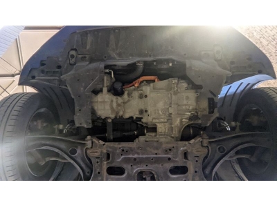 Защита картера двигателя, КПП (2 мм, сталь) для Honda Fit 2013-2020 (V = 1.5 AT 4WD)