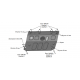 Защита картера (сталь) + комплект крепежа для Hongqi HS3 2024-н.в. (V - 2.0, АКПП, полный; V - 1.5, робот, передний)