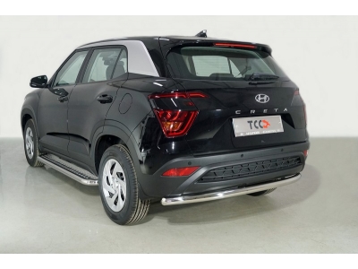 Защита задняя 60,3 мм ТСС для Hyundai Creta II 2021 – н.в.
