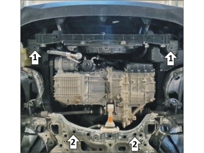 Усиленная защита картера двигателя, КПП (2 мм, сталь) для Hyundai Elantra седан 2021-н.в.