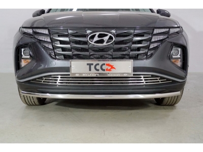Защита передняя нижняя 42,4 мм ТСС для Hyundai Tucson 2020 – н.в.