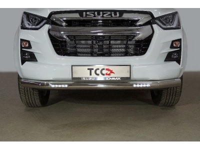 Защита передняя нижняя (с ДХО) 76,1 мм ТСС для Isuzu D-Max 2019 – н.в.