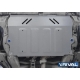 Защита картера + КПП + комплект крепежа, RIVAL, Алюминий для Jac J7 2021-н.в., V - 1.5