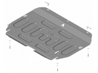 Защита картера двигателя и КПП (1,5 мм, сталь) для Jac J7 2020-н.в.