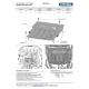 Защита картера + КПП + комплект крепежа, АвтоБРОНЯ, Сталь для Jac S7 2020-, V - 1.5