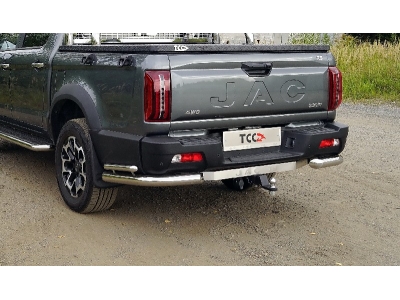 Защита задняя (уголки двойные) 76,1/42,4 мм для JAC T9 4WD (дизель) 2024-н.в.