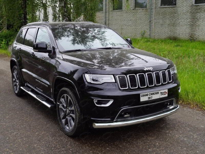 Защита передняя нижняя 76,1 мм ТСС для Jeep Grand Cherokee IV Рестайлинг 2013 – 2022