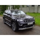 Защита передняя (овальная длинная) 75х42 мм ТСС для Jeep Grand Cherokee IV Рестайлинг 2013 – 2022