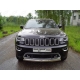 Защита передняя (овальная короткая) 75х42 мм ТСС для Jeep Grand Cherokee IV Рестайлинг 2013 – 2022
