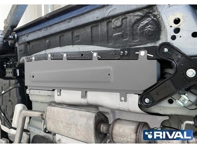Защита тормозных магистралей + коплект крепежа, RIVAL, Алюминий для  Jetour X90 Plus, V-1.6,Робот, передний, 2023-н.в.