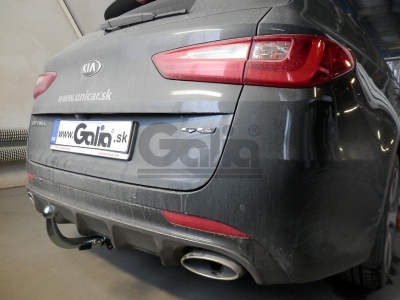 Фаркоп оцинкованный для Kia Optima SW универсал, кроме дизель, кроме гибрид 2015-2020 быстросъемное крепление шара