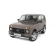 Защита порогов с накладками d=63 мм (НПС) для Lada 4x4 2121 1995-2020, Lada 4x4 Urban 2014-2020